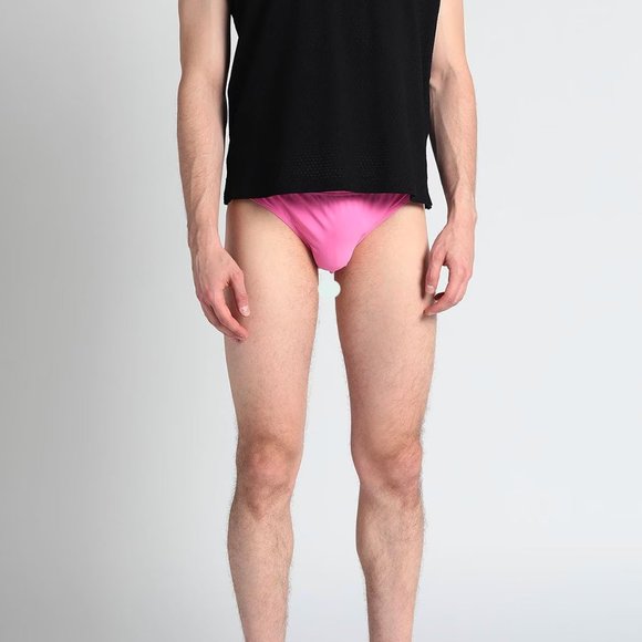 Made in ITALY Authentic MOSCHINO Men's BARBIECORE Logo SWIMSUIT Size M - Picture 10 of 11